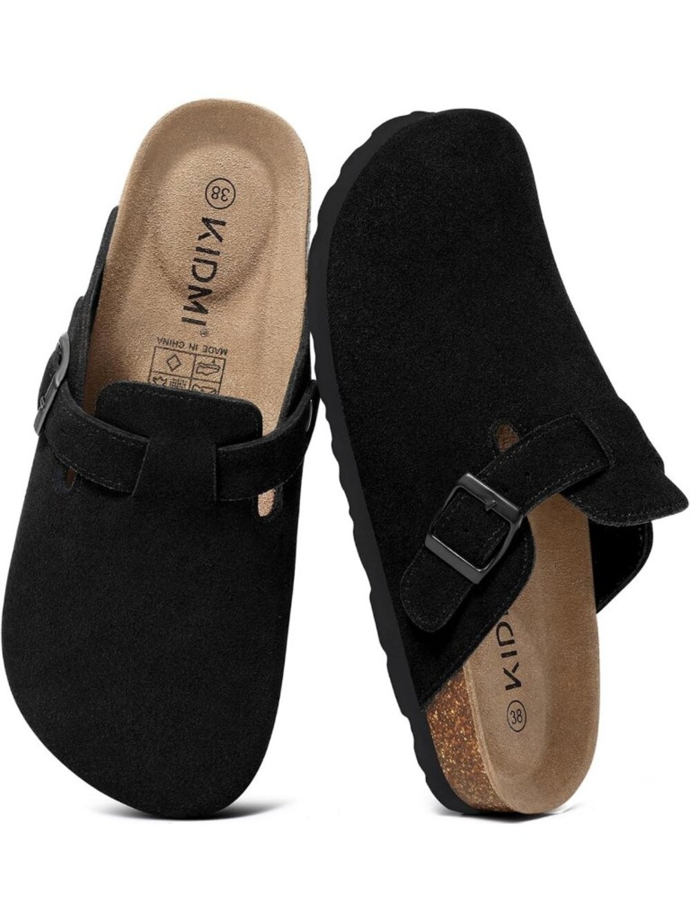 Cozy Genuine Suede Clogs for Women & Men | Cork Footbed Mules | Potato Shoes